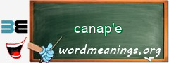 WordMeaning blackboard for canap'e